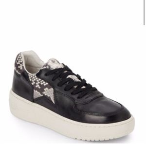 Ash snake print leather platform sneakers